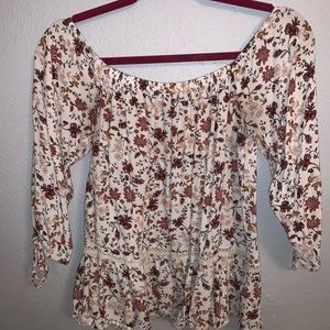 floral, off the shoulder blouse